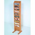 Latestluxury Cascade Free Standing 10 Pocket Magazine Rack - Black Mahogany & Light Oak LA3964461